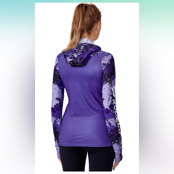 Rodeel Women's Hoodie Long Sleeve Sport Running Quick Dry Shirts Athletic - Picture 4 of 14